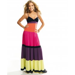 Rainbow Printed Maxi Dress