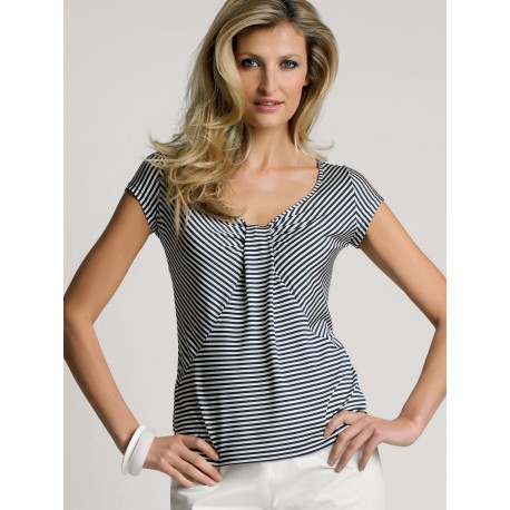 Black and white striped top