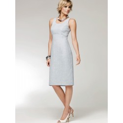 White Crisscross Back Shift Dress