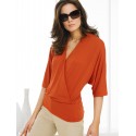 Draped  Top - Orange