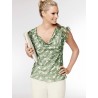 Green Chiffon Sleeveless Blouse